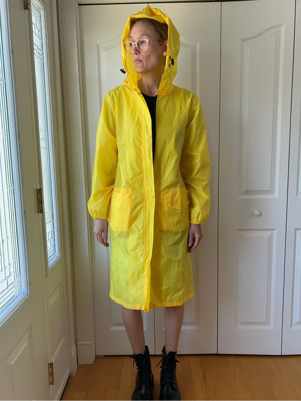 Saphirose Yellow Hooded Raincoat